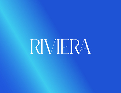 Riviera Gin - Logo Design #2 brand identity gin gin logo letter letters logo logo design modern riviera text logo wordmark wordmark logo