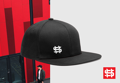 Hammer Square black brand brand mark branding embroidery graphic design hat insignia logo logotype red