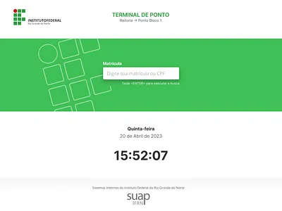 Sistema de Ponto IFRN app dashboard design desktop react ui ux visual web