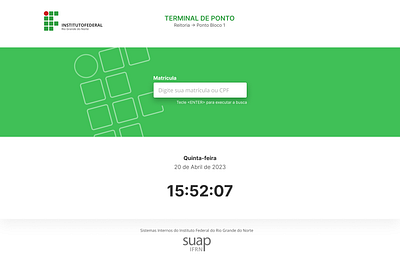 Sistema de Ponto IFRN app dashboard design desktop react ui ux visual web