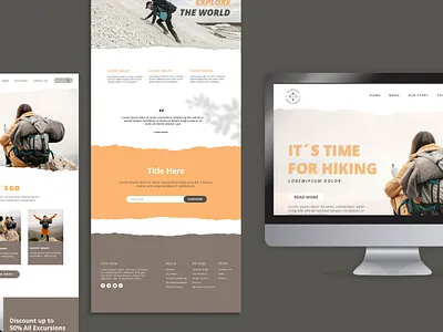 Hiking Blog Website ai website attractive branding ui ux website design