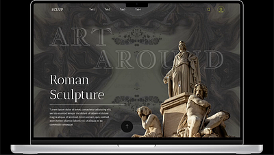 Roman Sculpture UI design | Web ancient art animation branding daily interaction design typography ui ux web design