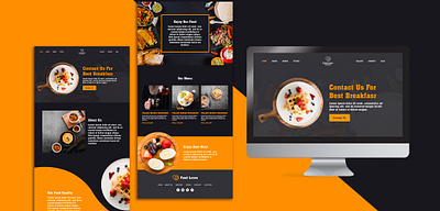 Food Lover Website Design ai website black branding design website design