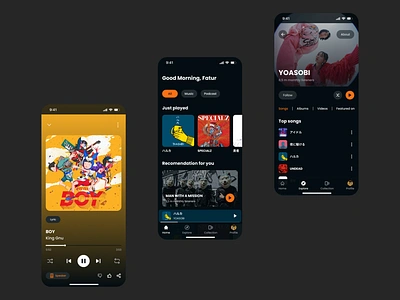 Streaming Music App Design appdesign creative dailyinspiration design designinspiration digitaldesign digitalproduct dribbbleui mobiledesign musicapp musicappdesign streamingmusic ui uidesign uiexploration