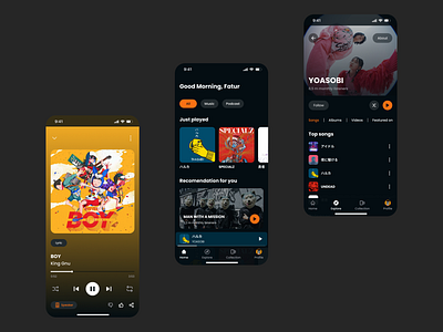 Streaming Music App Design appdesign creative dailyinspiration design designinspiration digitaldesign digitalproduct dribbbleui mobiledesign musicapp musicappdesign streamingmusic ui uidesign uiexploration