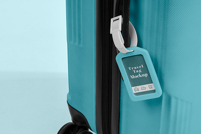 Suitcase Tag Mockup branding design graphic design label logo mockup suitcase tag travel