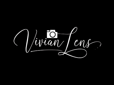 Signature-style animation for Vivian Lens! aftereffects animatedlogo animation branding design graphic design illustration logo logo animation motion graphics signature logo ui vector