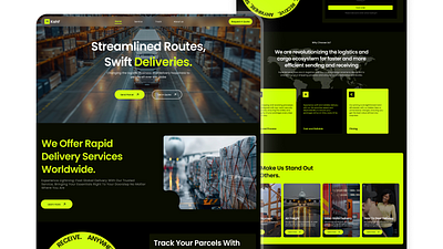 Kahf Cargo and Logistics Landing page cargo landing page landing page logistics landing page ui webpage