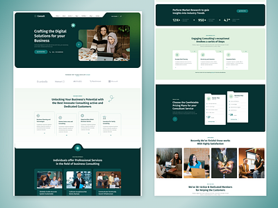 Business Consulting Website business consultant business website design figma homepage landing page marketing ui uiux user interface user research ux