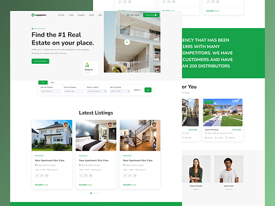 Real Estate - Website Design ( Landing Page Design) property landing page property management real estate home real estate interface real estate listing real estate market real estate ui real estate ux real estate website