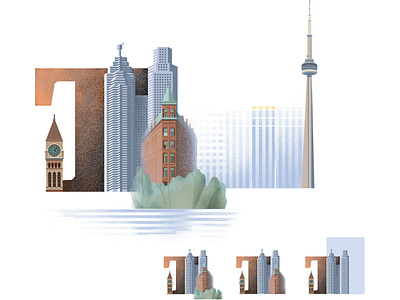 Toronto big city canada capital city city future city illustration megacity toronto