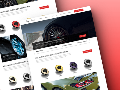 Blaque Diamond Wheels - Custom Finish Page Design automotive b2b custom design figma wordpress