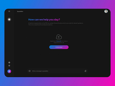 speakBot branding design ui ux