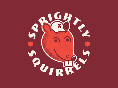 Sprightly Squirrels acorn animal bowling illustration squirrel
