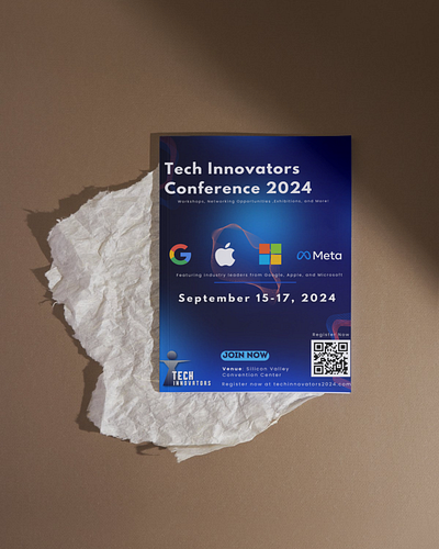 Tech Conference Logo & Poster Design advertisement brand commercial graphic design illustration logo mockup poster social media swaroop2sky tech poster ui