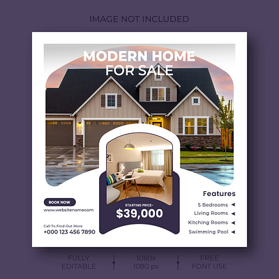 Real estate Post design. graphic design