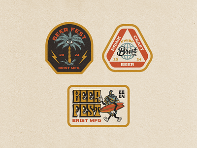 Brist Patches - FWIBF apparel badge branding design graphic design illustration outdoors patch screenprint vector vintage