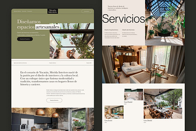 Interior Design Landing Page squarespace ui design web design