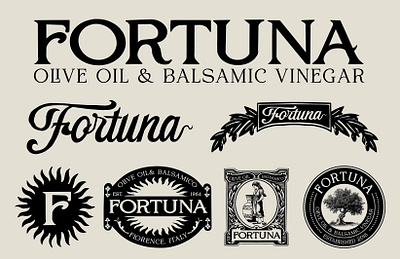 Fortuna Olive Oil Branding Kit branding logo wordmark