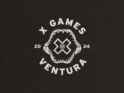 X Games Ventura 2024 apparel badge branding design graphic design illustration outdoors patch screenprint travel vector vintage