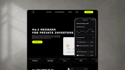 NEOTAP - Fintech Landing Page Design figma fintech fintech landing page landing page landing page design modern web design ui design ux design uxui design webdesign