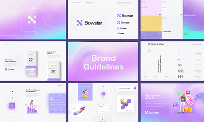 Bowstar - Brand identity and brand guidelines 2024 branding trend dribble brand guidelines brand identity logo design tech company branding dribble ui