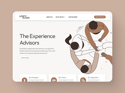 Unify Align - Agency Website advisor website agency ai branding design experience graphic design illustration illustration website people illustration saas ui web design