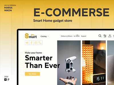 Be Smart | Smart Home gadget store animation creativedesign design designsystem development digitaldesign ecommerse interactiondesign mainpage project responsivedesign sitemap smarthome ui uidesign userexperience userinterface ux uxdesign website