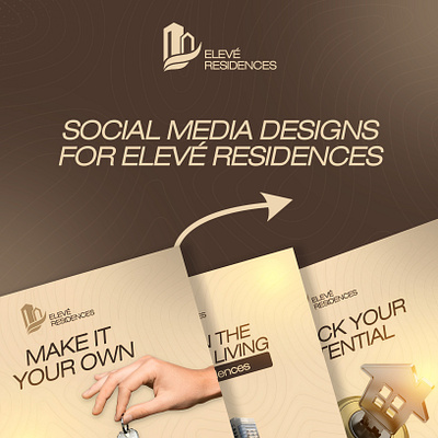 Designs for ELEVE RESIDENCES branding designs graphic design real estate real estate designs realtor social media post designs