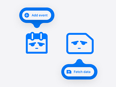 Kuna-SE empty states and action buttons action button button calendar design empty state icon icons pictogram product product design sad schedule sd card ui ux