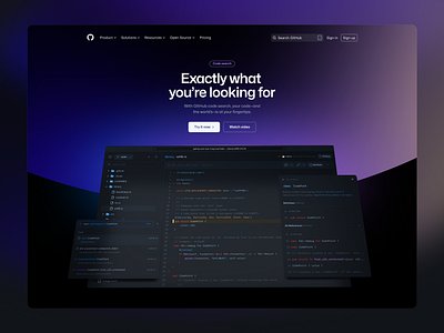 GitHub Code Search 3d developer git layout product tilt ui web