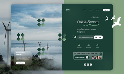 Wind Turbine Dashboard animation dashboard dashboard ui design eco friendly ecology electricity energy green energy illustration nature panel renewable energy sustainability ui ux web web design wind windmill