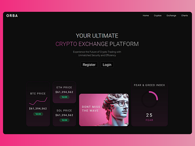 Crypto Landing Page Design crypto dark landing page landing page nft landing page ui design