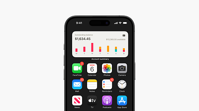 outstanding balance widget banking daily spending ios widget outstanding balance spending spending app ui widget