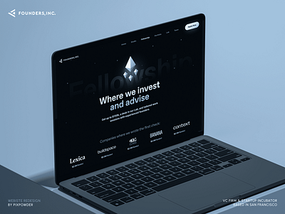 Website Design for a VC firm | Founders inc b2b branding business website corporate website finance fund fundraising illustrations investment landing page main page responsive site startups uxui design web web design web designer web page website