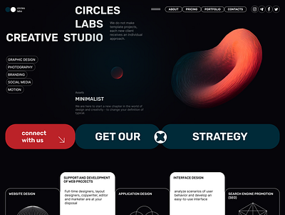 Circles labs-Creative Studio website agency branding business clean company profile creative creative agency design digital agency digital studio interface landing page portfolio service services studio ui ux web website