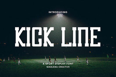 Kick Line Sport Display Font animation branding design font fonts graphic design illustration logo nostalgic