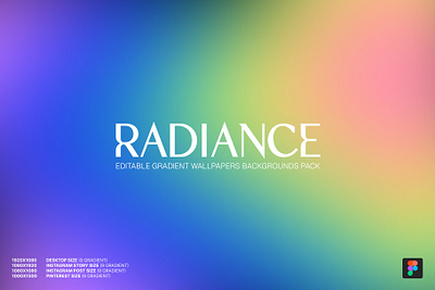 Radiance - Gradient Wallpapers Backgrounds Pack advertising background branding colorful design desktop wallpaper download figma gradient gradient background high resolution instagram instagram story marketing mobile wallpaper pinterest post promotion social media templates wallpaper