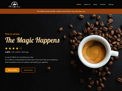 The Coffee House Webpage coffee website ui webpage