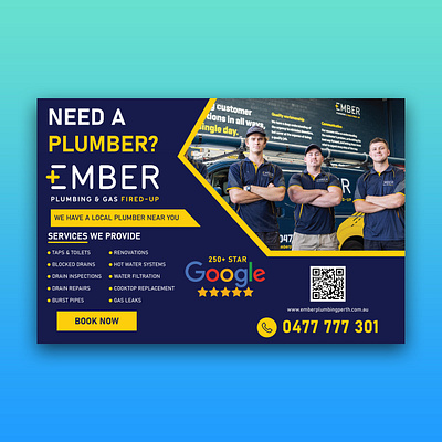 Plumbing Services Banner Design banner ad banner design plumbing plumbing website repair website