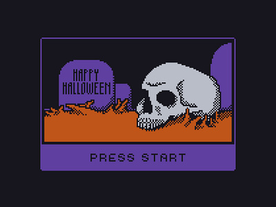 Halloween Start Screen Concept dark dark fantasy halloween scary skull spooky start screen typography