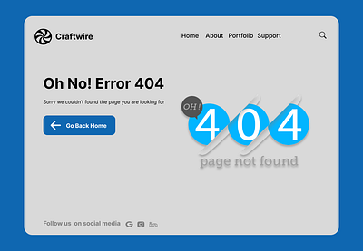 Error 404 Page UI 404 error design error figma ui uiux ux