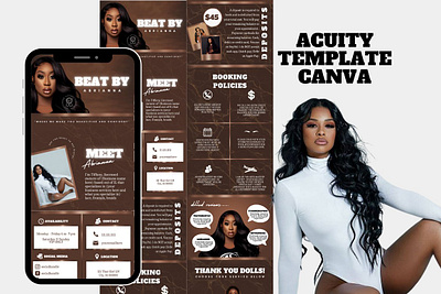 Melanin Acuity Scheduling Template acuity acuity site beauty templates canva guide canva instagram canva template landing page landing page template melanin template scheduling page shopify template squarespace templates for canva web banners website banners