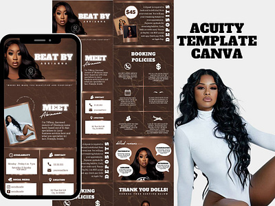 Melanin Acuity Scheduling Template acuity acuity site beauty templates canva guide canva instagram canva template landing page landing page template melanin template scheduling page shopify template squarespace templates for canva web banners website banners