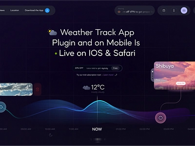 Weather Mobile IOS App app app design app interaction dashboard design forecast gps ios mobile mobile app mobile ui motion notifications online safari temperature ui ux weather weather track