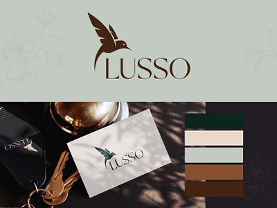Logo Design for Lusso 2d art brand branding design digital digital art graphic design hospitality hotel iconinc identity branding illustration logo luxury modern travel
