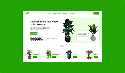 Plant Website Template figma design landing page landing page design plant web ui plant website design ui design website design website template