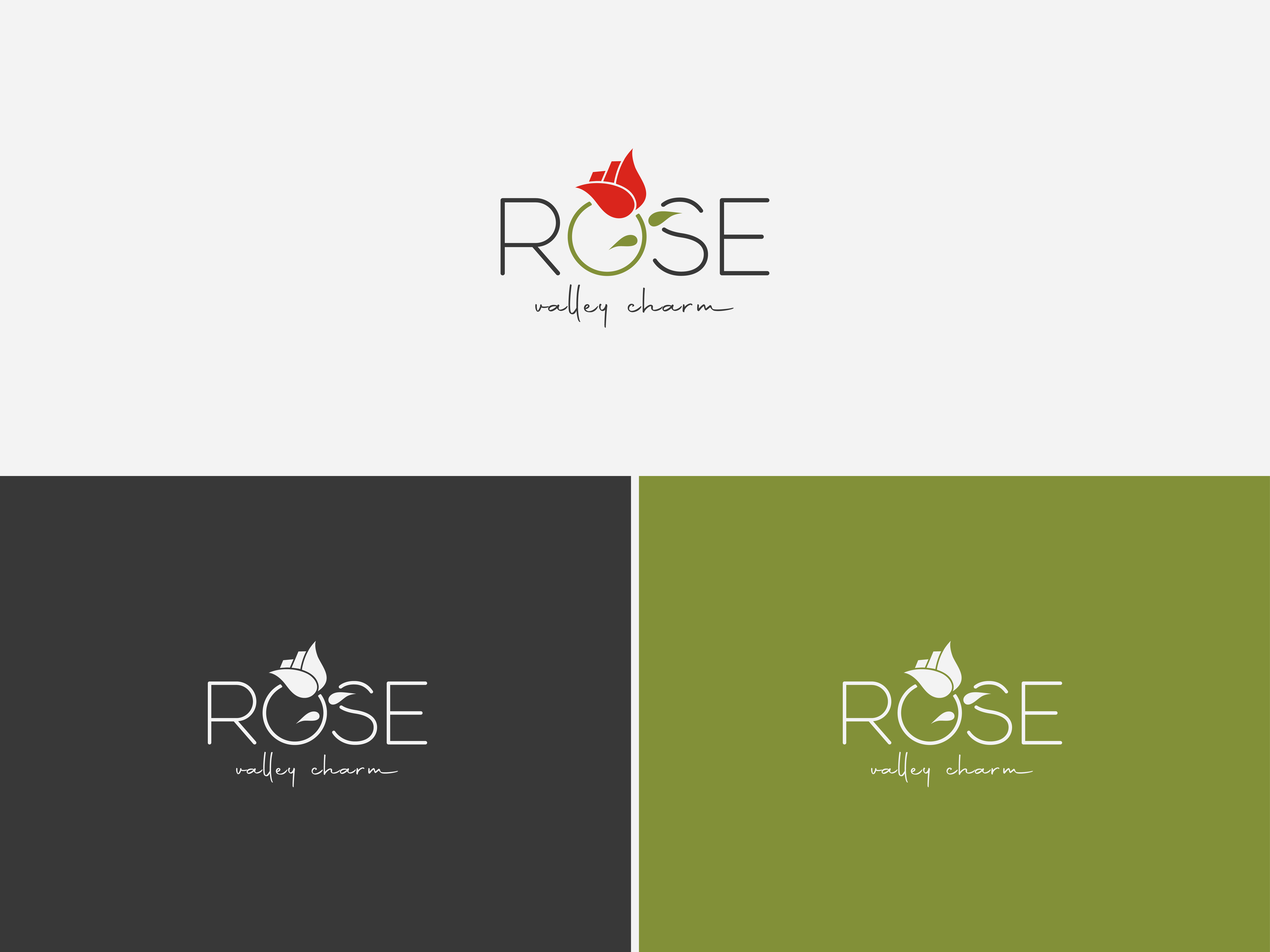 Rose Valley Charm - Floral Industry Logo Design design portfolio logo