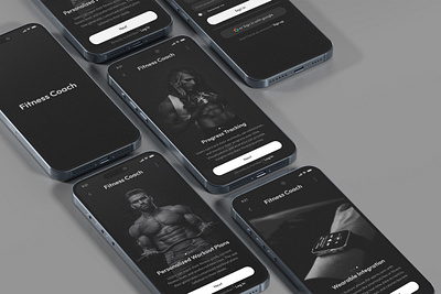 Onboarding UI Design 023 chandan aheer creativechallenge dailyui dark design exercise fitness app gym health ios khambra creatives login onboarding p workout tracker sign up signup walkthrough welcome workout app