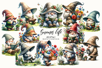 Garden Gnome Clipart 3d animation branding graphic design logo motion graphics ui